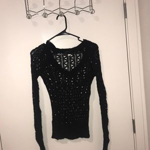 Darling black lace sweater